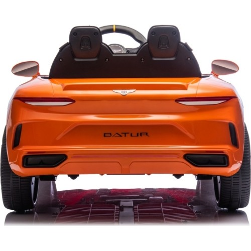 Pojazd elektryczny Bentley Continental GT, pomarańczowy