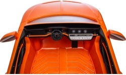 Pojazd elektryczny Bentley Continental GT, pomarańczowy