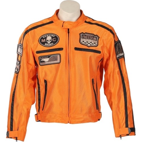 Letnia kurtka motocyklowa BOS 6488, pomarańczowa - Pomarańczowy