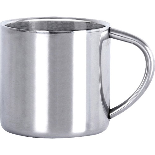 Kubek turystyczny BasicNature Thermo Deluxe Espresso - 0.1L, Stal nierdzewna