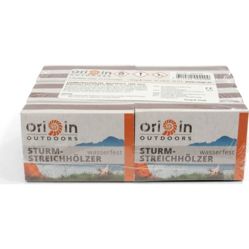 Wiatroodporne zapałki outdoorowe Origin Outdoors - 10 pudełek