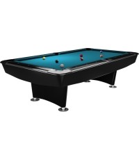 Stół bilardowy Dynamic II, błyszczący czarny, Pool, 9 ft, Simonis 860 tournament blue
