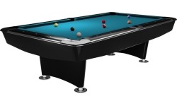 Stół bilardowy Dynamic II, błyszczący czarny, Pool, 9 ft, Simonis 860 tournament blue
