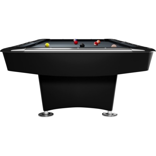 Stół bilardowy Dynamic II, błyszczący czarny, Pool, 9 ft, Simonis 860 tournament blue
