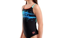 Strój kąpielowy G Paint Swim Pro Back Black-Water-Calypso Coral 10-11 - 580