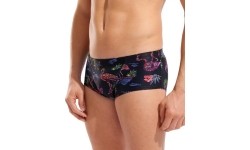 Szorty kąpielowe M Arena Flamingo Swim niski stan, czarne/wzór, 70 - 550