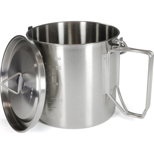 Origin Outdoors Stainless Steel Camping Pot '2 in 1'