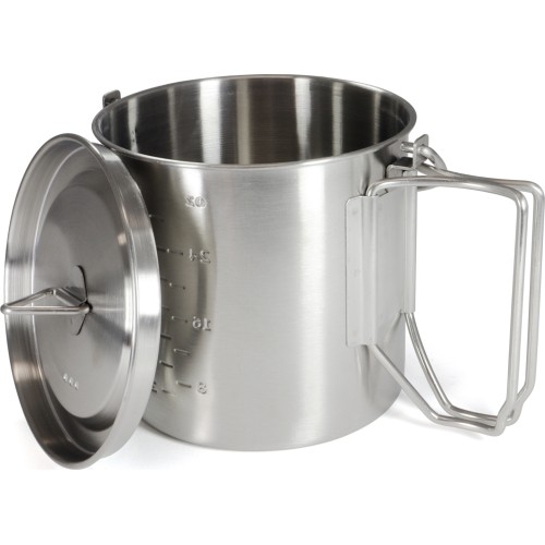 Origin Outdoors Stainless Steel Camping Pot '2 in 1'