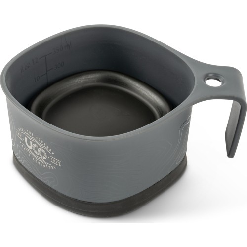 Kubek turystyczny składany UCO - 350 ml, szaro-czarny