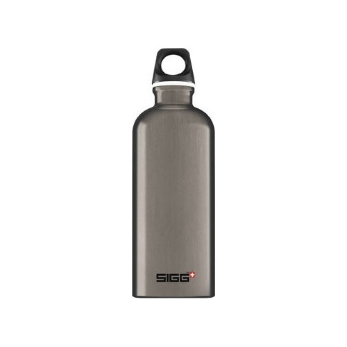 Butelka podróżna sportowa do picia SIGG Alu Drinking Traveller - aluminiowa, 0,6 l, szara