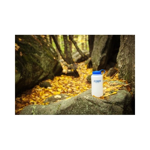 Butelka turystyczna sportowa Nalgene Drinking HDPE WM - biała, 1 l