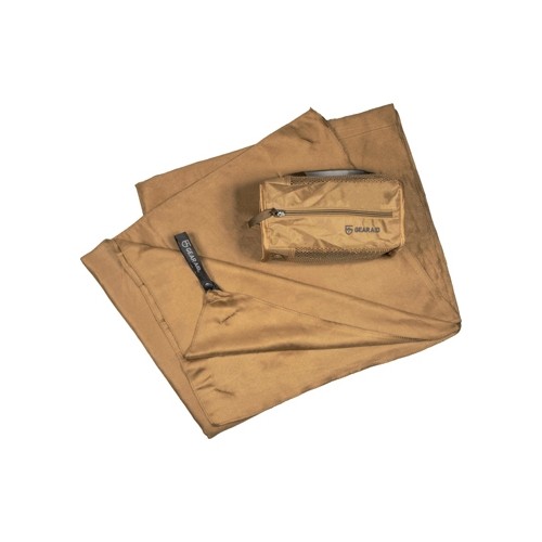 Ręcznik turystyczny z mikrofibry GearAid  - 90x155 cm, brązowy