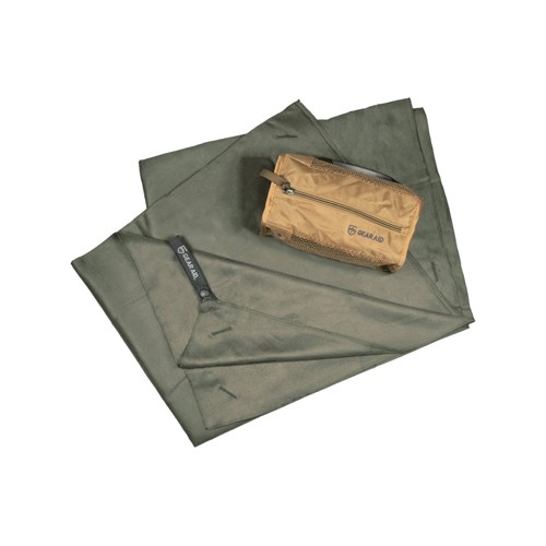 Ręcznik turystyczny z mikrofibry GearAid Microfiber Moss - 50x100 cm, zielony