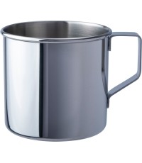 BasicNature Stainless steel mug 'Zebra' polished