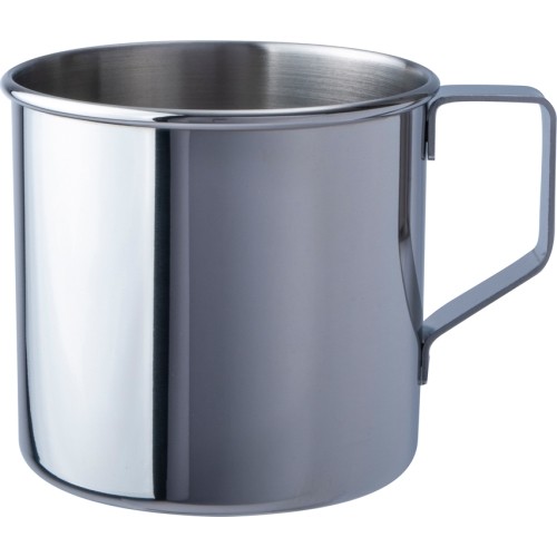 BasicNature Stainless steel mug 'Zebra' polished