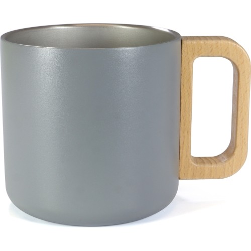 BasicNature Stainless steel thermo mug 'Rustico'