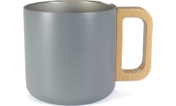 BasicNature Stainless steel thermo mug 'Rustico'