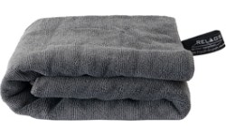 Ręcznik turystyczny sportowy typu frotte BasicNature Terry - 150x85 cm, szary