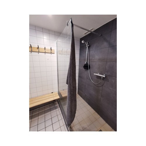 Ręcznik turystyczny sportowy typu frotte BasicNature Terry - 150x85 cm, szary