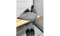Ręcznik turystyczny sportowy typu frotte BasicNature Terry - 150x85 cm, szary