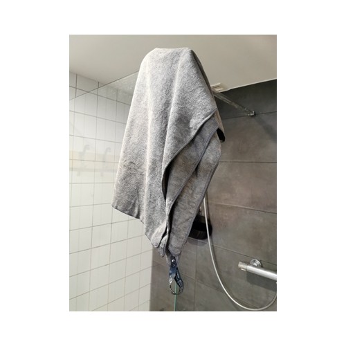 Ręcznik turystyczny sportowy typu frotte BasicNature Terry - 150x85 cm, szary