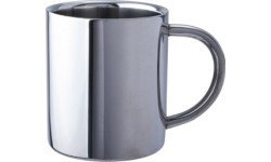 Kubek turystyczny ze stali nierdzewnej BasicNature Thermomug Deluxe - 0,3 l
