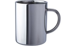 Kubek turystyczny ze stali nierdzewnej BasicNature Thermomug Deluxe - 0,4 l