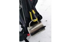 Kubek turystyczny ze stali nierdzewnej BasicNature Thermomug Deluxe - 0,4 l