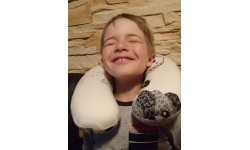 Poduszka pod szyję podróżna turystyczna dla dzieci BasicNature Kids Cartoon 