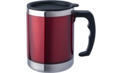 Termokubek Kubek termiczny BasicNature Beaker MUG - Stal nierdzewna, 0,42 l, czerwony