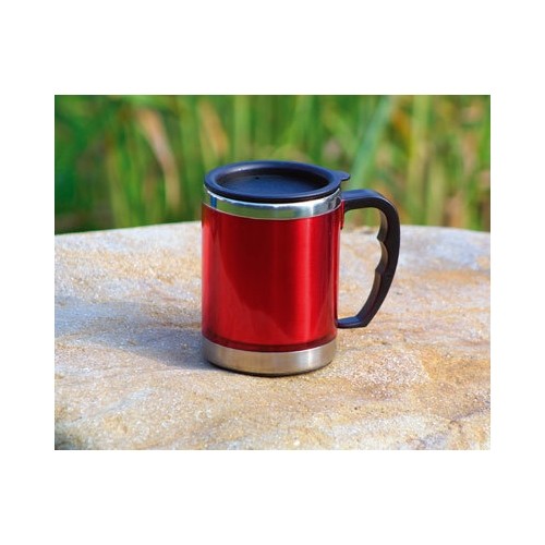Termokubek Kubek termiczny BasicNature Beaker MUG - Stal nierdzewna, 0,42 l, czerwony