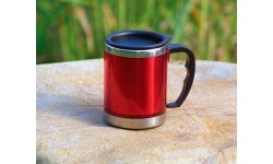 Termokubek Kubek termiczny BasicNature Beaker MUG - Stal nierdzewna, 0,42 l, czerwony