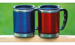 Termokubek Kubek termiczny BasicNature Beaker MUG - Stal nierdzewna, 0,42 l, czerwony