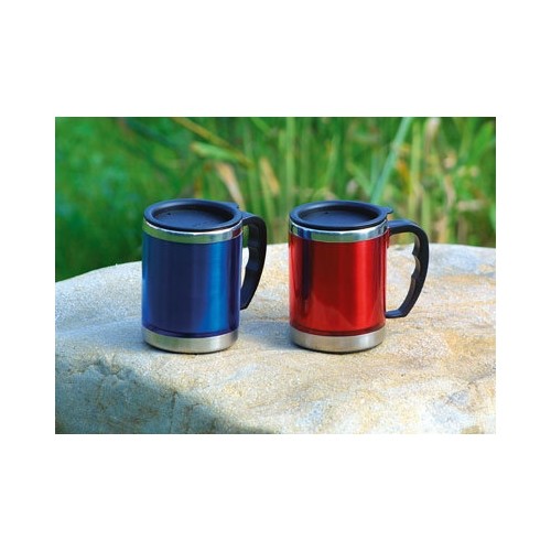 Termokubek Kubek termiczny BasicNature Beaker MUG - Stal nierdzewna, 0,42 l, czerwony