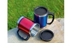 Termokubek Kubek termiczny BasicNature Beaker MUG - Stal nierdzewna, 0,42 l, czerwony