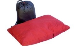 Pompowana poduszka podróżna turystyczna BasicNature Travel - 40x30 cm, Czerwona