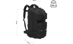 NC3902 Ranger plecak taktyczny, czarny, 45 l, Nils Camp