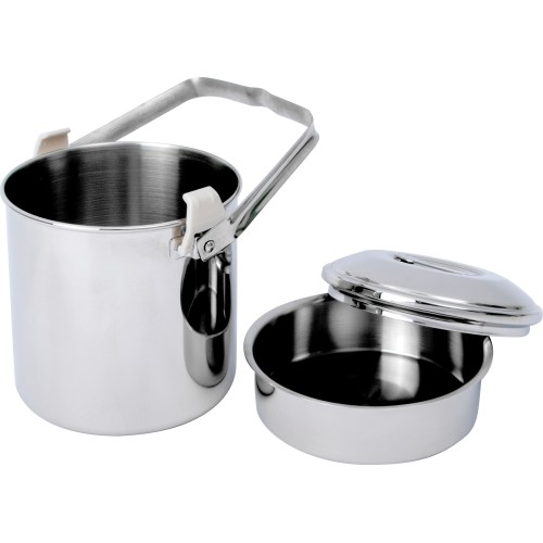 BasicNature Stainless Steel Pot 'Billy Can'