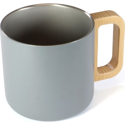 BasicNature Stainless steel thermo mug 'Rustico'