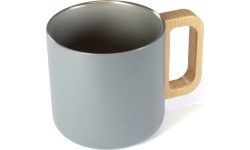 BasicNature Stainless steel thermo mug 'Rustico'