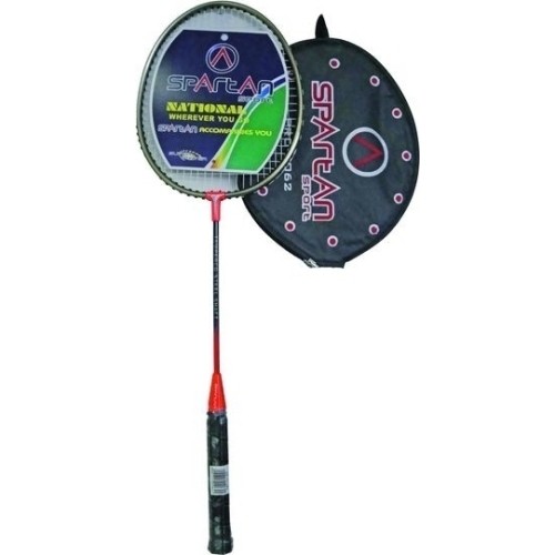 Rakieta do badmintona SAPARTAN DROP SHOT - Czerwony-Brązowy