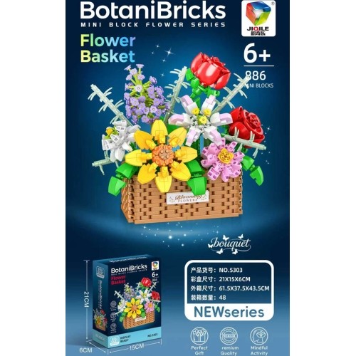 Coloured Bouquet Bricks Set 886el.