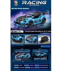 Blue Black 306el Sports Car Bricks Set.