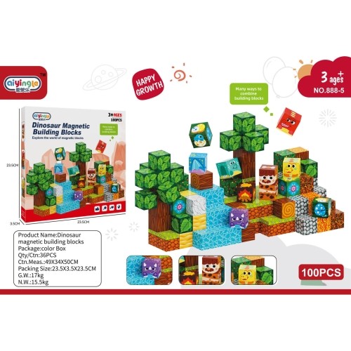 Set of Magnetic Bricks 100el.