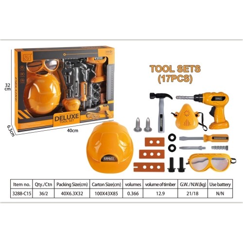 DIY Tool Kit Yellow + Helmet