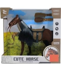 Brown Horse with Black Mane + Accessories