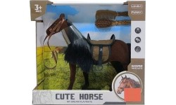Brown Horse with Black Mane + Accessories