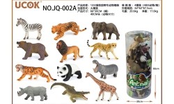 Zestaw figurek zwierząt safari, 12 szt.