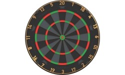 Sisal Dartboard Bull’s Advantage Black Edition