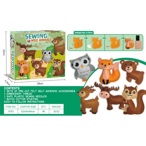 Creative Figure Embroidering Set Animal Edition